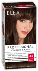 Hair Colour "Elea Proffesional Colour&Care" - № 4/0 Medium brown