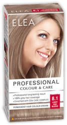 Боя за коса "Elea Proffesional Colour&Care" - № 8/1 Светло пепелно рус Боя за коса "Elea Proffesional Colour&Care" - № 8/1 Светло пепелно рус