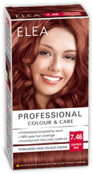Боя за коса "Elea Proffesional Colour&Care" - № 7/46 Медно червен