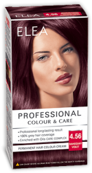 Боя за коса "Elea Proffesional Colour&Care" - № 4/56 Махагон виолет